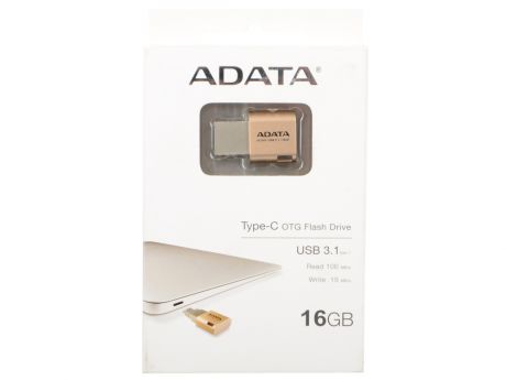 USB флешка A-Data UC350 16GB Gold (AUC350-16G-CGD) USB3.1, Type-C / 100 МБ/cек / 15 МБ/cек