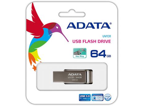 USB флешка A-Data UV131 64GB Gray (AUV131-64G-RGY) USB 3.0