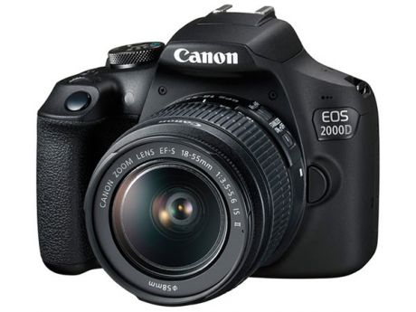 Зеркальный фотоаппарат Canon EOS 2000D Kit Black 24.7 Mp, APS-C / max 6000x4000 / Wi-Fi / экран 3" / 475 г