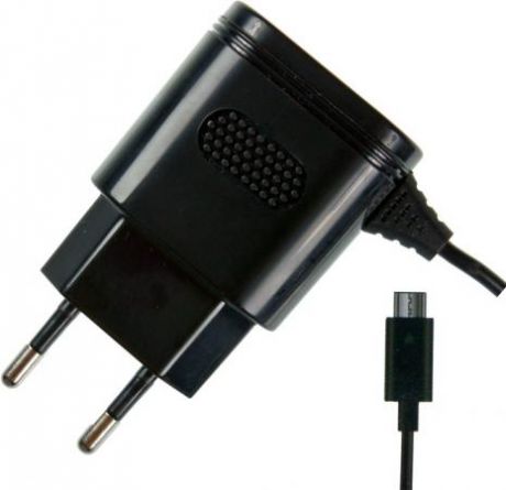 Сетевое зарядное устройство Partner 2.1A microUSB черный ПР032046