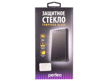 Защитное стекло 3D Perfeo PF_A4068 для iPhone X 0.33 мм (серебристый)