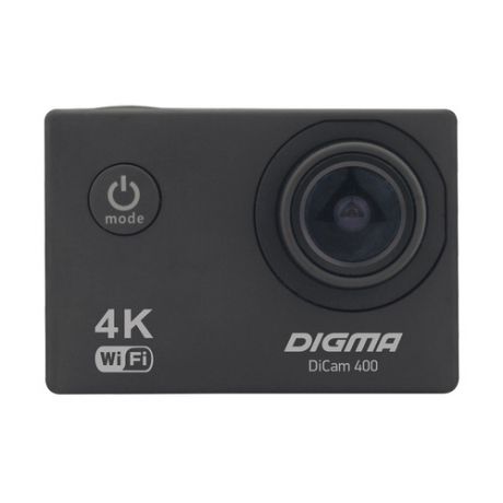 Экшн-камера DIGMA DiCam 400 4K, WiFi, черный [dc400]