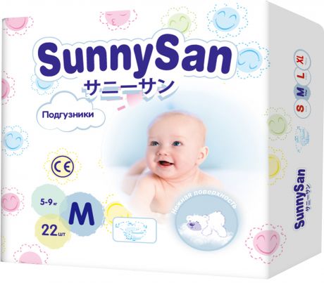 Подгузники SunnySan M (5 - 9 кг) 22 шт.