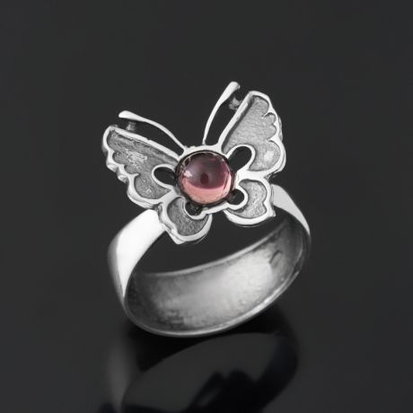 Кольцо турмалин розовый (рубеллит) (серебро 925 пр.) размер 16,5
