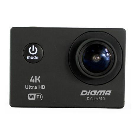 Экшн-камера DIGMA DiCam 510 4K, WiFi, черный [dc510]