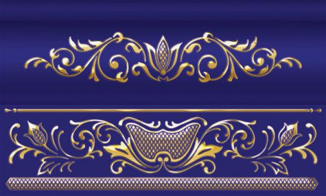 Бордюр Ceramique Imperiale объемный Сетка кобальтовая синий (13-01-1-91-25-66-688-0) 15х25