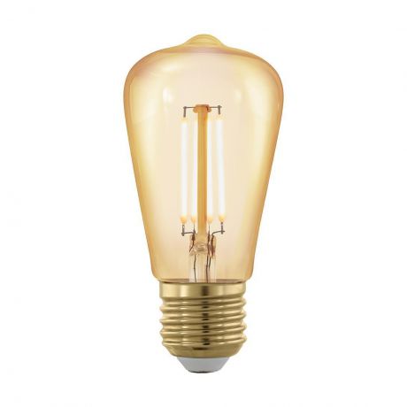 Лампа светодиодная филаментная диммируемая E27 4W 1700К золотая 11695