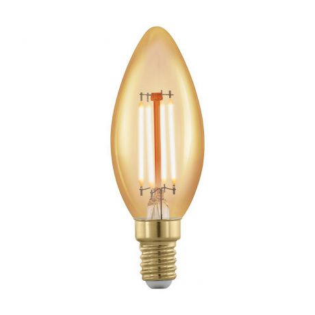 Лампа светодиодная филаментная диммируемая E14 4W 1700К золотая 11698