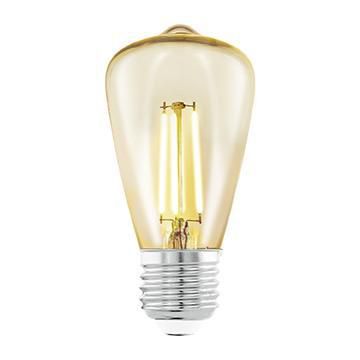 Лампа светодиодная филаментная E27 3,5W 2200К янтарь 11553