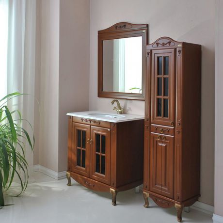 Мебель для ванной Атолл Верона 85 витрина scuro