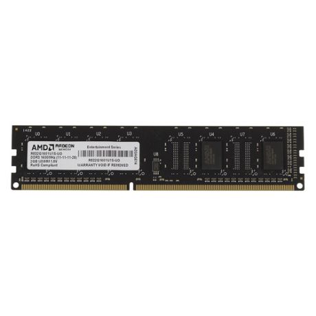 Модуль памяти AMD Entertainment Edition R532G1601U1S-UO DDR3 - 2Гб 1600, DIMM, OEM