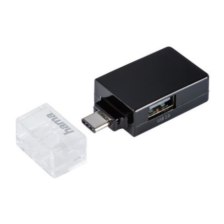 Разветвитель USB-C Hama Pocket 3порт. черный (00135752)