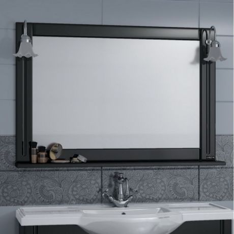 Зеркало 122х81,6 см черный глянец Санта Монарх 700161