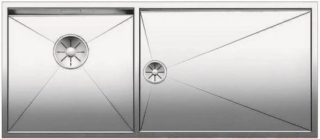 Кухонная мойка Blanco Zerox 400/550-T-IF InFino зеркальная полированная сталь 521603