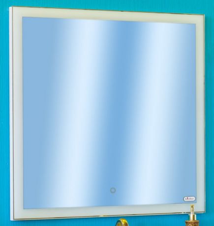 Зеркало 80х80 см белый золотая патина Sanflor Александрия C000005902