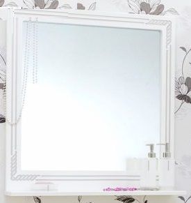 Зеркало 72,1х75,1 см белый серебряная патина Sanflor Элен H0000000179