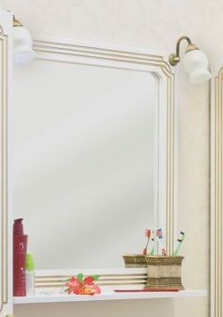 Зеркало 72,1х75,1 см белый золотая патина Sanflor Каир H0000000204
