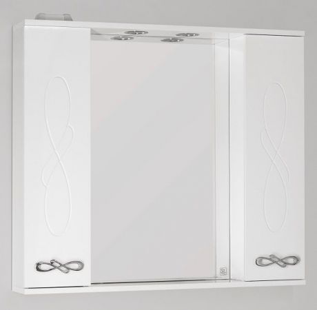 Зеркальный шкаф 90х83 см белый глянец Style Line Венеция LC-00000264