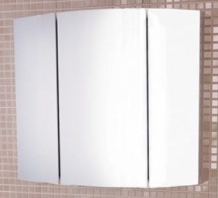 Зеркальный шкаф 74х63 см белый глянец Comforty Лаура 00003121083