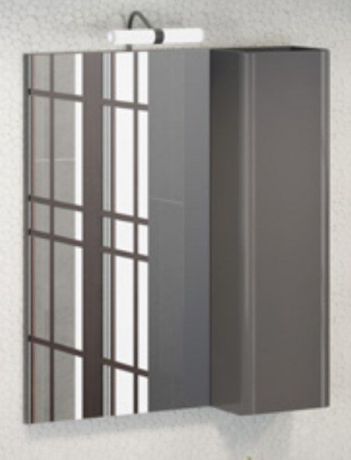 Зеркальный шкаф 60х75 см серый глянец Comforty Рим 00003132546