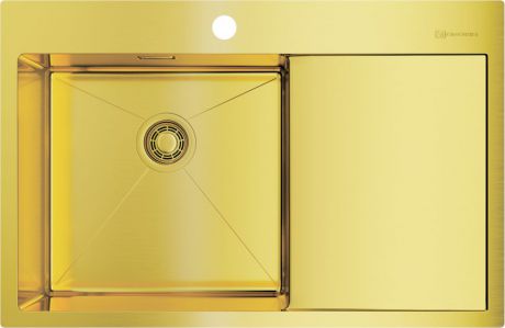 Кухонная мойка светлое золото Omoikiri Akisame 78-LG-L