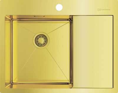 Кухонная мойка светлое золото Omoikiri Akisame 65-LG-L