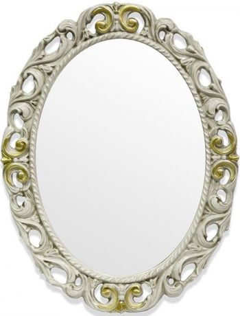 Зеркало 72х92 см слоновая кость/золото Tiffany World TW03642avorio/oro