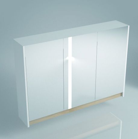 Зеркальный шкаф 100х75 см белый глянец Kerama Marazzi Buongiorno BG.mi.100.2WHT