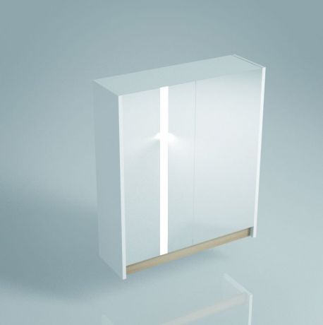 Зеркальный шкаф 60х75 см белый глянец Kerama Marazzi Buongiorno BG.mi.60.2WHT