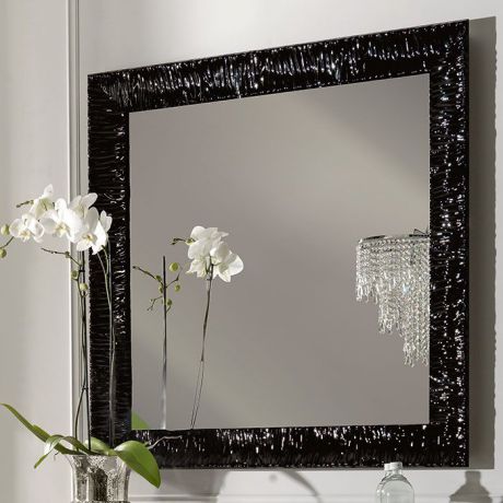 Зеркало 100х100 см черный глянец Kerasan Retro 736401nero
