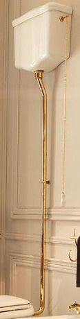 Сливная труба для высокого бачка (труба из 3 частей) золото Kerasan Waldorf 754791oro
