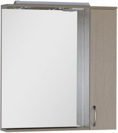 Зеркальный шкаф 80х87 см с подсветкой светлый дуб Aquanet Донна 00168930