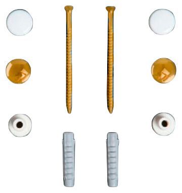 Комплект вертикальных крепежей для унитаза/биде с заглушками цвета золото Simas F90oro