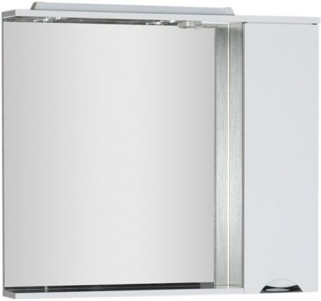 Зеркальный шкаф 98,6х87 см с подсветкой белый/венге Aquanet Гретта 00173996