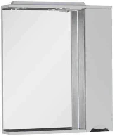 Зеркальный шкаф 75,5х87 см с подсветкой белый/венге Aquanet Гретта 00173995