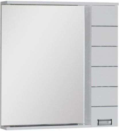 Зеркальный шкаф 80х87 см с подсветкой белый Aquanet Доминика 00171918