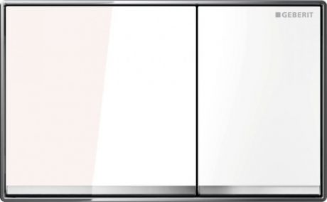 Смывная клавиша Geberit Omega60 белое стекло для двойного смыва 115.081.SI.1