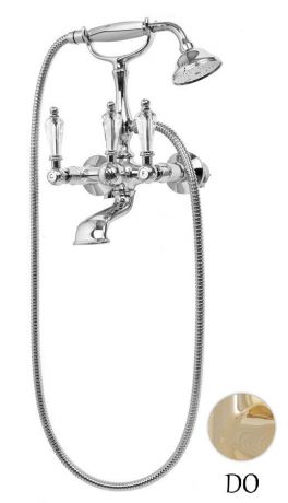 Смеситель для ванны с ручным душем золото 24 карат, ручки Swarovski Cezares Diamond DIAMOND-VD-03/24-Sw