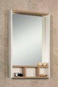 Зеркальный шкаф Йорк 60 Белый глянец/Дуб сонома Aquaton 1A170102YOAD0