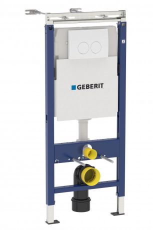 Geberit Duofix 458.162.11.1 Система инсталляции для унитазов с белой кнопкой смыва