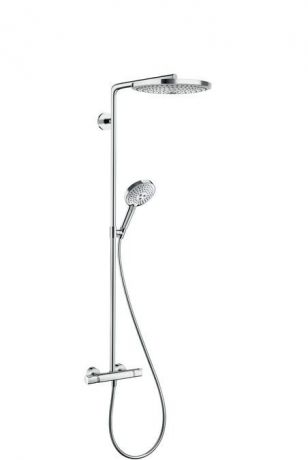 Душевая система хром/белый Hansgrohe Raindance Select S 300 2jet Showerpipe 27133400