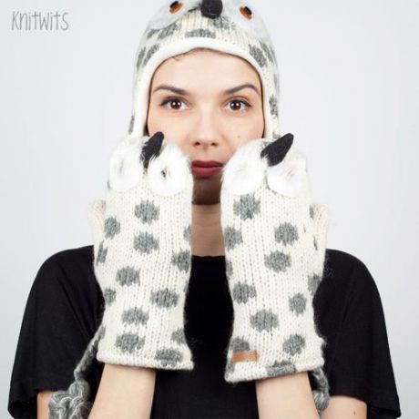 Варежки KNITWITS Olly The Owl (Grey)