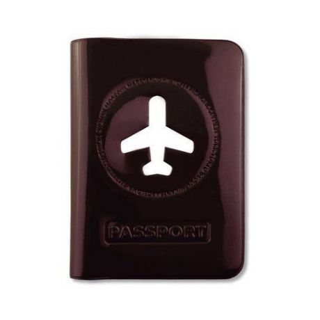 Обложка для загранпаспорта "Happy Flight", коричневая
