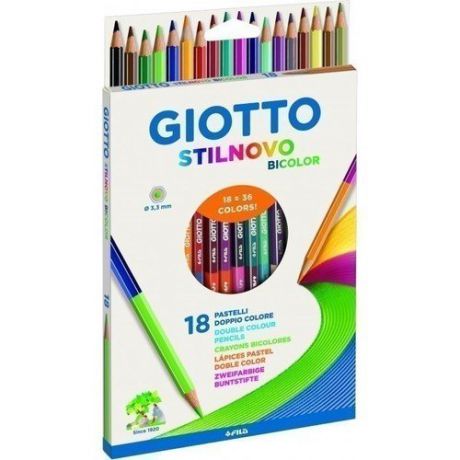 Цветные двусторонние гексагональные карандаши "Stilnovo Bicolor"