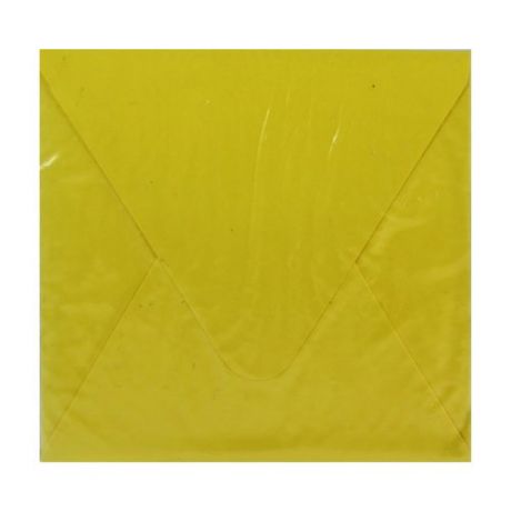 Конверт подарочный С1, желтый, 10 х 10 см