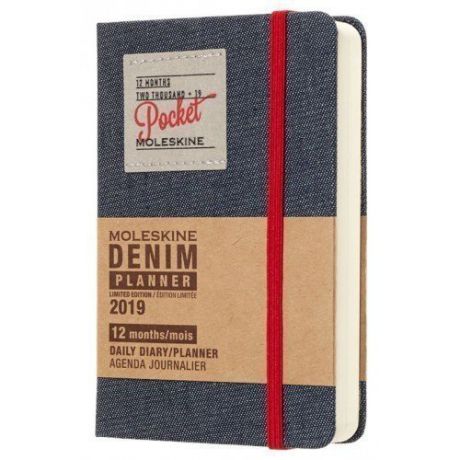 Ежедневник "Limited Edition Denim" Pocket, 90x140 мм, 400 страниц, черный