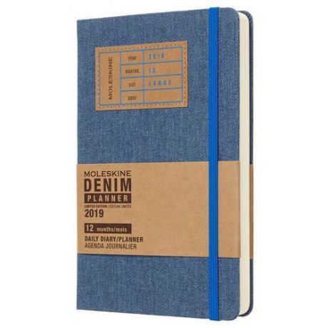 Ежедневник "Limited Edition Denim" Large, 130 х 210 мм, 400 страниц, синий