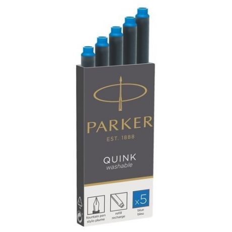 Картридж с чернилами для перьевой ручки Quink Long, 5 шт.