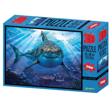 Пазл Super 3D "Большая белая акула", 500 элементов