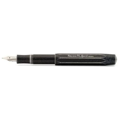 Перьевая ручка "AL Sport Stonewashed" F, черная, 0,7 мм